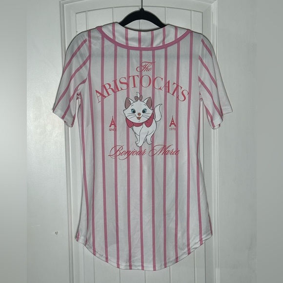 Disney’s Aristocats Marie Baseball Jersey Pink and White Striped Size XS - Picture 4 of 4